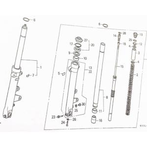 NSR250R(MC21)　フロントフォークオイルシール&amp;ダストシール　1台分　図中(20番)　51...
