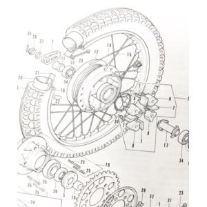 CB750K0/K1/K2/K4　リアスポーク 1台分 図中(14番＆15番) 97313-6912...