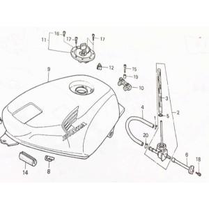NSR250R(MC21)　フューエルコック(ガソリンコック、燃料コック)図中(2番)　16950-...
