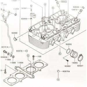 カワサキ ゼファー1100(ZRT10A) カムプラグ(シリンダー