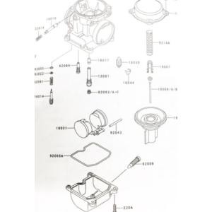 ゼファー1100(ZRT10A)　〜A5(〜1999年モデル)  フロート　1台分　図中(16031...