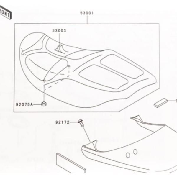 ゼファー1100(ZRT10A)　2006年モデル車体色火の玉カラー(A6SA)以外　デュアルシート...