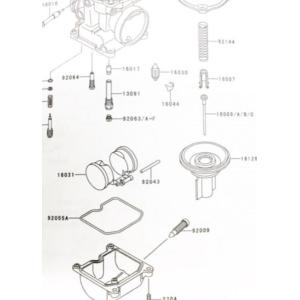 ゼファー1100RS(ZRT10A)  フロート　1台分　図中(16031番)　16031-1056...