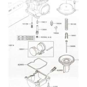 カワサキ（Kawasaki） ゼファー1100(ZRT10A) 右ハンドルスイッチ(右