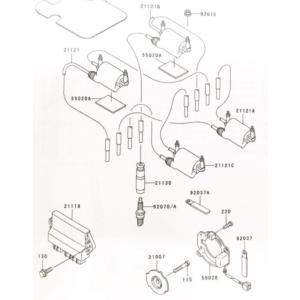ゼファー1100RS(ZRT10A)　パルシングコイル 図中(59026番)　59026-1112