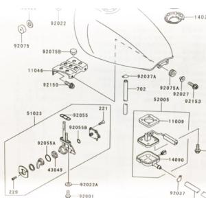 カワサキ（Kawasaki） GPZ900R(ZX900A) 全年式 フューエルコック