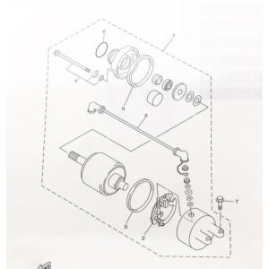 XJR400/R(4HM) 4HM9/4HMA/4HMCは除く セルモーター (スターター
