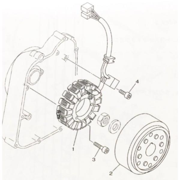 マジェスティ250マジェスティC(SG03J)　ステーター　(ジェネレーター)　図中(1番)　5GM...