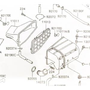 カワサキ ZZR1100(ZXT10D) エアクリーナーエレメント (エア