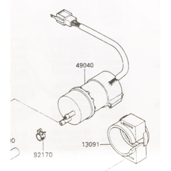 ZZR1100(ZXT10C)　フューエルポンプ　(ガソリンポンプ　燃料ポンプ)　図中(49040番...