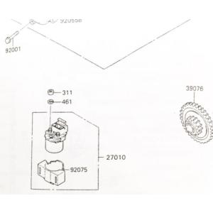 RE/100 セット カワサキ ZZR1100(ZXT10C) スタータースイッチ (マグネチック