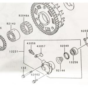 カワサキ（Kawasaki） ZZR1100(ZXT10C) サーモスタット＆Oリング 図中