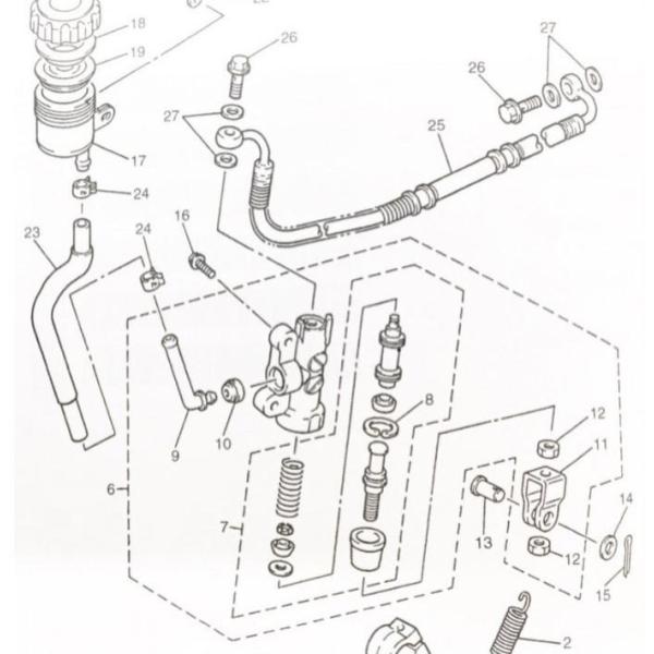 XJR400/R(4HM)　リヤマスターシリンダーインナーキット　(リアマスターシリンダーインナーキ...