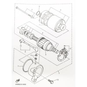 XJR400/R(4HM)　4HM9/4HMA/4HMCは除く　セルモーター　(スターターモーター　...