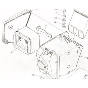 ヤマハ発動機 SR400(1JR) 車体番号 1JR-268100まで エアクリーナー