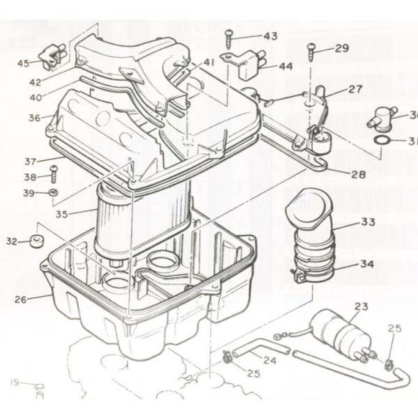 VMAX1200(3UF)　エアクリーナーエレメント　(エアフィルター　エアエレメント)　図中(35...