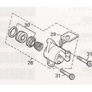 VMAX1200(3UF)　プッシュレバー　(クラッチレリーズ クラッチキャリパー)　図中(28番)...