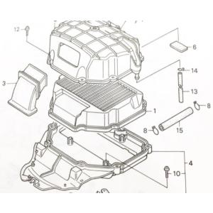 VFR400R(NC30)　エアクリーナーエレメント(エアフィルター)　図中(1番)　17210-M...