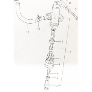 GSX750Sカタナ(GS75X)　リヤマスターシリンダーインナーキット (リヤピストン/カップセッ...