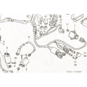 Vツインマグナ(MC29)　イグニッションコイル　1台分　図中(3番)　30500-ML7-013