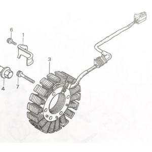 CBR1100XXブラックバード(SC35国内仕様)　ステーター　(ジェネレーター)　図中(3番)　...