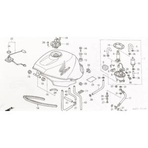 CBR1100XXブラックバード(SC35国内仕様)　フューエルポンプ　図中(1番)　16700-M...