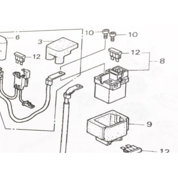 CBR1100XXブラックバード(SC35国内仕様)　スターターマグネチックスイッチ　図中(8番)　...