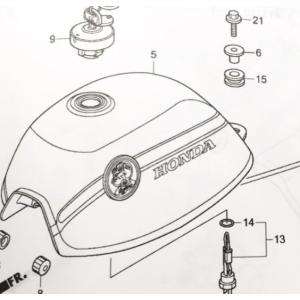 ホンダ モンキー50周年スペシャル(AB27) 白/赤用エンブレム付 ホンダ モンキー50周年スペシャル(AB27) 白/赤用エンブレム付