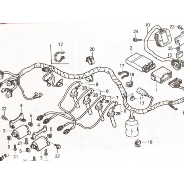 X4(SC38)　イグニッションコイル　1台分　図中(3番)　30510-KT7-023