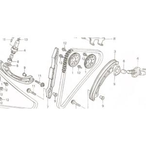 VTR1000F(SC36)　カムチェーンテンショナー＆ガスケット　1台分　図中(4番＆5番)　14520-MBB-013(14520-MBB-003)