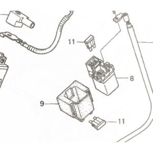 VTR1000F(SC36)　スターターマグネチックスイッチ　(スターターリレー)　図中(8番) 3...
