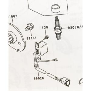 ゼファー750(ZR750C)　車体番号ZR750C-068001〜　パルシングコイル　図中(590...
