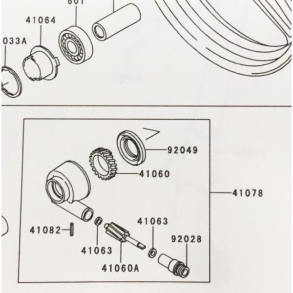 ゼファー750(ZR750C)　メーターギヤケース　(メーターギアボックス　メーターギヤボックス)　...