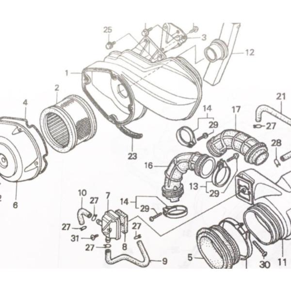 VRX400ロードスター(NC33)　エアクリーナーエレメント (エアエレメント　エアフィルター)　...