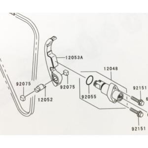 ゼファー750(ZR750C)　カムチェーンテンショナー　図中(12048番)　12048-1159...