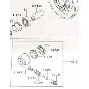 ゼファー750RS(ZR750C)　メーターギヤケース　(メーターギアボックス　メーターギヤボックス...