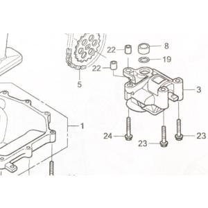 CBR1000RR(SC57)　オイルポンプ　図中(3番)　15100-MEL-000