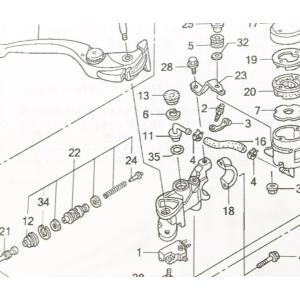 CBR1000RR(SC57)　フロントマスターシリンダーインナーキット　図中(22番)　45530-MEL-006
