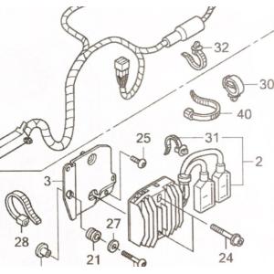 CBR1000RR(SC57)　車体番号SC57-1200001〜(2006年モデル〜)　レギュレーター　(レギュレートレクチファイヤー)　　図中(2番)　31600-MEL-J21｜sps310