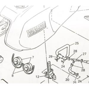 XJR1200/R(4KG)　フューエルコック(ガソリンコック　燃料コック)　図中(12番)　4KG...