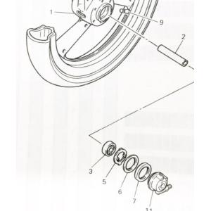 XJR1200/R(4KG)　メーターギアボックス(ギアユニット)　図中(11番)　4KG-2519...