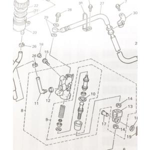 XJR1200/R(4KG)　リヤマスターシリンダーインナーキット　図中(9番)　3TU-W0042...