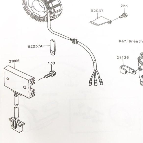 ゼファー400(ZR400C) C6〜C7　レギュレータ　(レギュレター　ボルテージレギュレター レ...