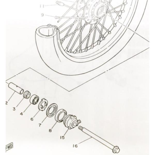 ビラーゴ250(3DM)　車体番号3DM-056100まで　スピードメーターギアボックス(メーターギ...