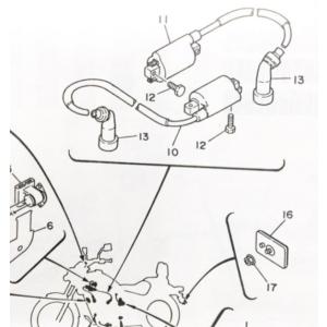 ビラーゴ250(3DM)　プラグキャップ　1台分　図中(13番)　3NS-82370-00　(1UY...
