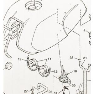 XJR400R(RH02J)　フューエルコック　(ガソリンコック　燃料コック)　図中(16番)　4H...