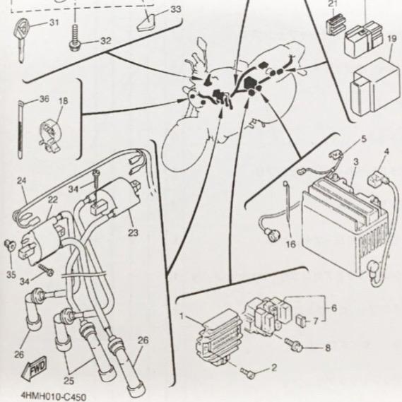 XJR400R(RH02J)　レクチファイヤアンドレギュレーター　(レクチファイアー　レギュレーター...