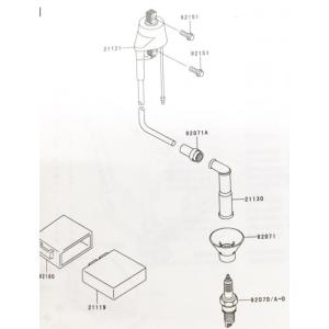 スーパーシェルパ(KL250G)　イグナイター　図中(21119番)　21119-1489