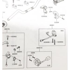 カワサキ（Kawasaki） スーパーシェルパ(KL250G) ハンドルスイッチ右