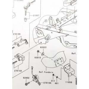 バリオス2(ZR250B)　サイドスタンドスイッチ　図中(27010A番)　27010-1463　(...